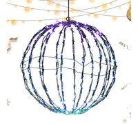 Sfere di luce esterna piegabili, luci a globo esterna scintillanti per decorazioni per le vacanze di Halloween | Palle di Natale illuminate | Pathway Lights - di luce di Natale a LED per i