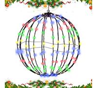 Sfere di luce esterna piegabili, luci a globo esterna scintillanti per decorazioni per le vacanze di Halloween | Palle di Natale illuminate | Pathway Lights - di luce di Natale a LED per i