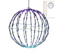 Sfere di luce esterna piegabili, luci a globo esterna scintillanti per decorazioni per le vacanze di Halloween | Palle di Natale illuminate | Pathway Lights - di luce di Natale a LED per i