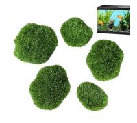 Sfere di muschio vivo per acquari, alghe verdi decorative artificiali per acquario, decorazione per acquario per la casa, acquario