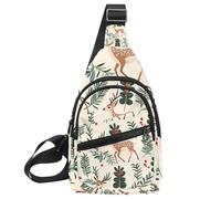 Sfere di Natale e cono 3 Sling Bag per donne uomini Crossbody Tote Blet Borse Zaino Fanny Pack Borsa da viaggio, Multicolore 16, 11.8x7x1.5in/30x18x4cm