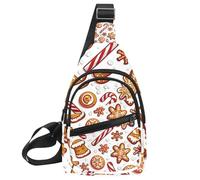 Sfere di Natale e cono 3 Sling Bag per donne uomini Crossbody Tote Blet Borse Zaino Fanny Pack Borsa da viaggio, Multicolore 06, 11.8x7x1.5in/30x18x4cm