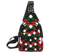 Sfere di Natale e cono 3 Sling Bag per donne uomini Crossbody Tote Blet Borse Zaino Fanny Pack Borsa da viaggio, Multicolore 02, 11.8x7x1.5in/30x18x4cm