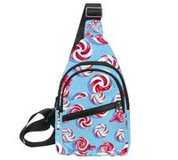 Sfere di Natale e cono 3 Sling Bag per donne uomini Crossbody Tote Blet Borse Zaino Fanny Pack Borsa da viaggio, Multicolore 05, 11.8x7x1.5in/30x18x4cm