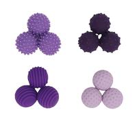 Sfere di sollievo da stress in silicone, giocattoli sensoriali realizzati a mano per rilassamento e sollievo dallo stress per adulti per bambini viaggi da 12 pezzi 0,9 pollici (Violeta)