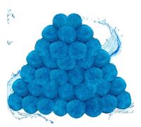 Sfere filtranti per piscina da 0,7 kg in fibra di materiale filtrante per piscina riutilizzabile palla da bagno ecologica blu palla di sabbia alternativa per nuoto, acquario bagno per vasca