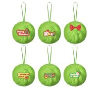 Sfere Natalizie - Appendibile Morbido Pendente Decorazione In Peluche - Pallina Natalizia Appesa Da 6 Cm Per Giardino Portico Ringhiera Delle Scale Tavolo Esterno Finestra Percorso