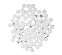Sfere per Estrazione Lotteria Numerate 75 Pezzi in Plastica Bianca | Design Numerato Facile da Trovare, Resistente All'usura e Rottura, per Feste e Serate di Gioco