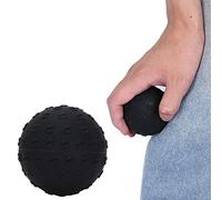 Sfere per lacrosse da massaggio, sfere da massaggio in silicone per yoga Rullo per tessuto profondo Fascia per piedi Massaggiatore per rilascio miofasciale Trigger Point e fascite plantare(Nero)