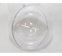 Sfere Plastica Trasparente Due Meta Apribile D.10 Pz 6 Natale