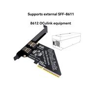SFF 8611 e 8612 Scheda Adattatore PCie 4.0 X8 per Oculink Supporta La Conversione Della Scheda di Espansione A 2 Porte SFF-8639 U.2 SSD