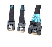 SFF-8654 x8 to 2x SFF-8654 Slim-SAS 0.8m