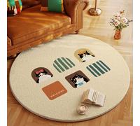 SFgFGfcghC Dopamine, tappetino rotondo antiscivolo per sedia da computer, per interni, balcone, diametro 200 cm