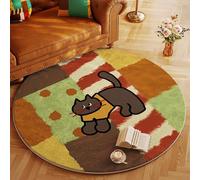 SFgFGfcghC Dopamine, tappetino rotondo antiscivolo per sedia da computer, tappetino per interni e balcone, diametro 120 cm