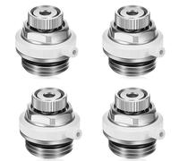 Sfiato automatico per radiatore in set da 4, per attacco 1/2",Valvola per radiatore con sfiato automatico autospurgante 1/2 BSP,Valvola di sfiato automatica per radiatore