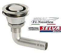 SFIATO CARBURANTE A FILO IN ACCIAIO INOX PORTAGOMMA A 90°