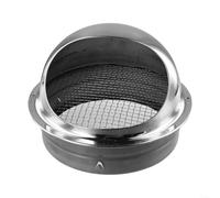 Sfiato esterno da parete in acciaio inox con guarnizione per presa rotonda cromata per aria condizionata cucina estrattore (200 mm)