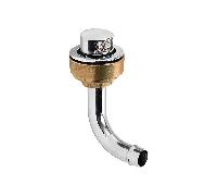 Sfiato ottone cromato Ø 16 mm. 90° destro