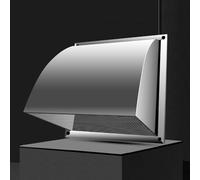 Sfiato Quadrato in Acciaio Inossidabile da 16 Pollici per Uso Esterno, Facile Installazione, Fondo in Rete Resistente per Una Ventilazione efficiente, Ideale per Case e capannoni, Diametro 8