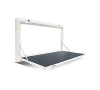 Sfiato sul tetto del camper, Tavolo pieghevole RV Out bianco/nero, tavolo da pranzo esterno montato sul rimorchio, tavolo pieghevole laterale esterno(White without led)