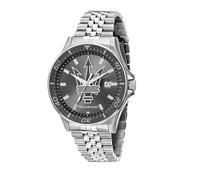 OROLOGIO MASERATI UOMO ACCIAIO CON QUADRANTE GRIGIO CON STEMMA CENTRALE