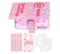 Sfida di risparmio di 52 settimane, Cartella per risparmiare denaro,Notebook impermeabili per sfide di risparmio | Organizzatore di denaro cartella di bilancio resistente strappi, piano delle cartelle