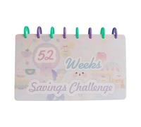 Sfida di risparmio per il budget, raccoglitore per budget e sfide di risparmio, raccoglitore per risparmiare denaro | Convenientemente pianificatore di bilancio con buste per contanti per budget