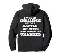 Sfida LA Battaglia con INARMATO Shakespeare Meme sul Retro Felpa con Cappuccio