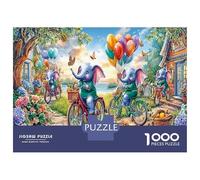 Sfida Ultra Difficile 1000 Pezzi Balloon Town Ride - Cartone Spesso Puzzle Butterfly Elephant Per Coppie Amanti Di Puzzle & Miglior Regalo Per Appassionati 70x50cm/1000pcs