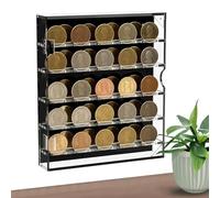 Sfidante Visualizza Moneta - Clear Acrilic Round Coin Cabinet Rack | Scatola Di Archiviazione Desktop Rimovibile Per Badge Medaglie Bottoni Bottoni Della Collezione Di Riscossione Dei Collezionisti Pe