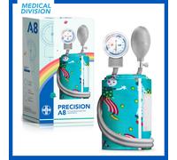 AIESI® Sfigmomanometro Manuale Pediatrico Professionale Aneroide modello classico per bambini PRECISION A8, Garanzia Italia 24 mesi