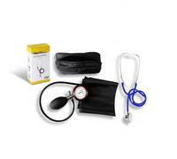 Sfigmomanometro Braccio 1 tubo + Stetoscopio a doppia testa blu Stetoscopio a doppia testa 1 pezzi (= 1 Set - 2 articolo) - stetoskop Plus clinica RR dispositivo certificato qualità