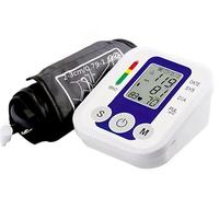 Sfigmomanometro digitale con voce in spagnolo ON/OFF e cavo USB 1 m (senza batteria) misuratore di tensione arteriosa e frequenza cardiaca, monitor della pressione sanguigna con bracciale e memoria 2