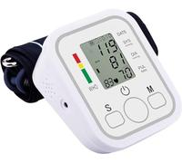 Sfigmomanometro digitale per braccio con braccio grande, ricaricabile tramite USB, rilevamento di aritmie, 2 x 99 set di memoria per uso domestico