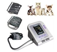 Sfigmomanometro digitale veterinario, sfigmomanometro elettronico con 3 polsini, attrezzatura da scrivania per la cura degli animali domestici per cani e gatti, monitoraggio della frequenza cardiaca