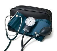 Sfigmomanometro Manuale con Pompa Misuratore di Pressione Arteriosa da Braccio Kit Completo con Stetoscopio Bracciale Regolabile e Valvola di Precisione