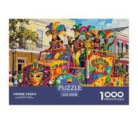 Sfilata del Carnevale di New Orleans Puzzle in Legno Impermeabile DIY Puzzles Da 1000 Pezzi Per Adulti Divertenti Giochi Educativi
