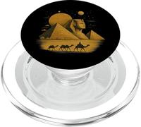 Sfinge egizia e piramide arte Egitto Deserto Camel Caravan PopSockets PopGrip per MagSafe