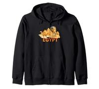 Sfinge Giza Piramide Faraone Acquerello Egitto Viaggio Felpa con Cappuccio