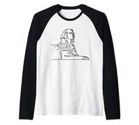 Sfinge Linea Arte Egittologo Maglia con Maniche Raglan