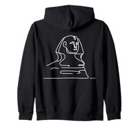 Sfinge Linework Appassionati d'Egitto Felpa con Cappuccio