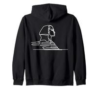 Sfinge Linework Egittologo Felpa con Cappuccio