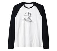 Sfinge Linework Egittologo Maglia con Maniche Raglan