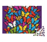 Sfioro di Farfalle Arcobaleno Puzzle in Legno Impermeabile DIY Puzzles Da 1000 Pezzi Regali Per Adulti Impossibili Giochi Educativi