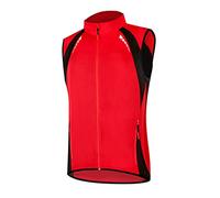 SFITVE Alta visibilità Veste da Ciclismo,Gilets da Ciclismo da Uomo Impermeabile Antivento, Canotta da Bicicletta Anti-umidità,Maglia da Ciclo Senza Maniche con Riflettente(Size:XXL,Color:Rosso)