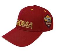 Sfiziosa Cappello Tifoso Calcio Roma Giallorosso con Scritta e Logo Misura Adulto Regolabile