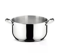 Sfiziosa Casseruola Fonda, Acciaio Inossidabile, Grigio, 24 cm