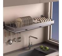 SFJATTA Ampio scolapiatti da posizionare sopra il lavello, salvaspazio, da fissare alla parete della cucina, versatile scaffale portaoggetti per cucina e sala da pranzo(1 pc,100cm/39.4in)