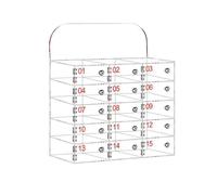 SFJATTA Cassaforte per Cellulari in Acrilico, Per Dipendenti Mobiletto Portacellulare Scolastico Armadietto, Con Serratura A Chiave(15 slots)