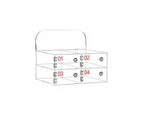 SFJATTA Cassaforte per Cellulari in Acrilico, Per Dipendenti Mobiletto Portacellulare Scolastico Armadietto, Con Serratura A Chiave(4 slots)